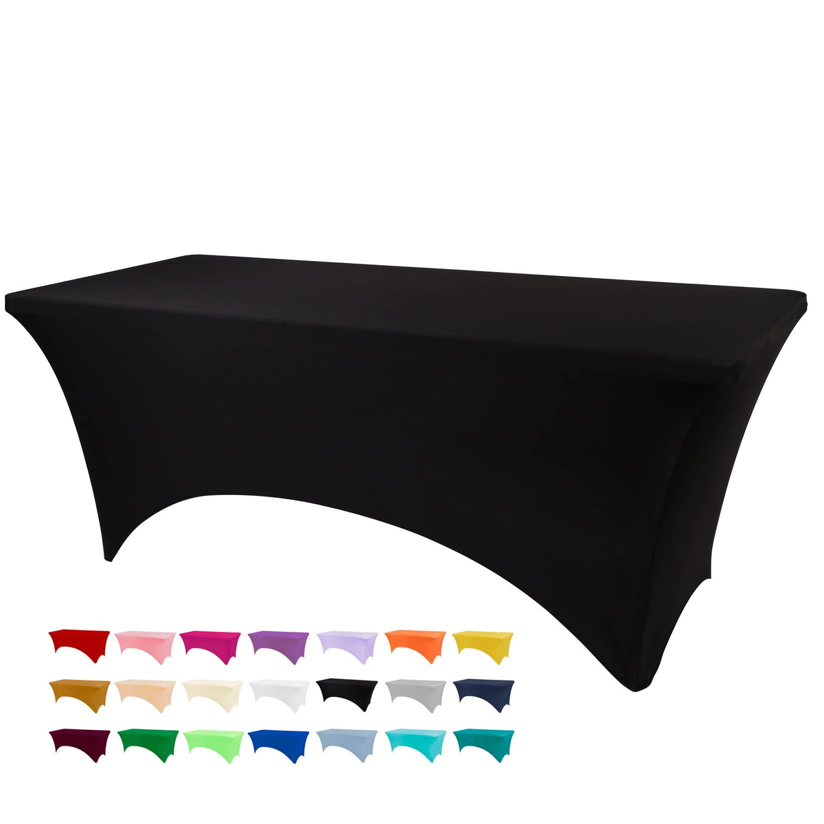 BDDC cubre-mesa 8ft con ajuste en patas para estabilidad en eventos