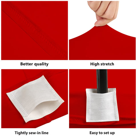 Detalle de tela spandex: flexible y resistente a arrugas.