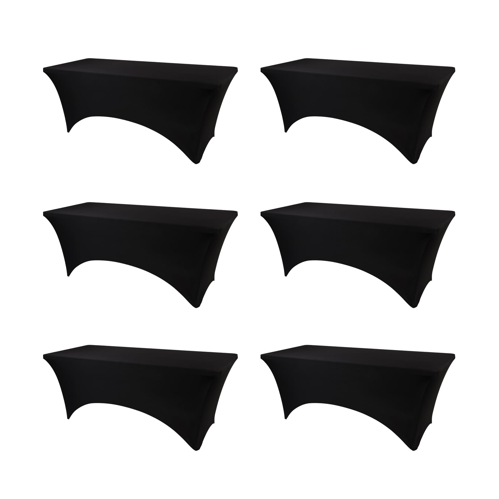 BDDC funda para mesa 6ft negra estirable, ajuste perfecto para eventos