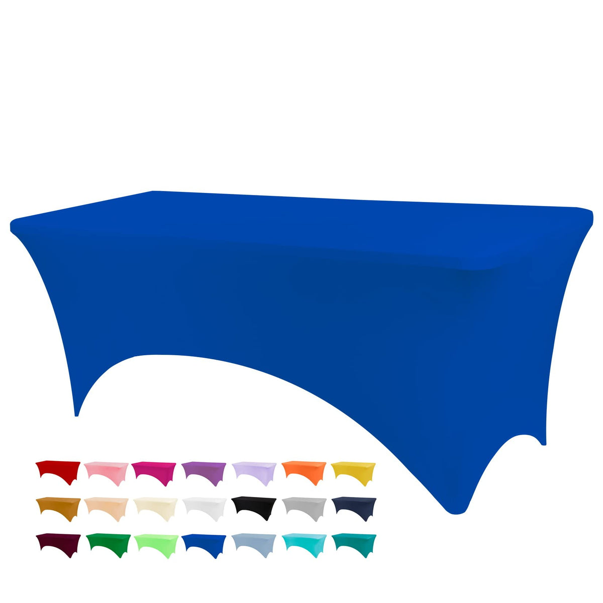 Funda BDDC para mesa de 6 ft en azul royal para eventos, acabado elegante