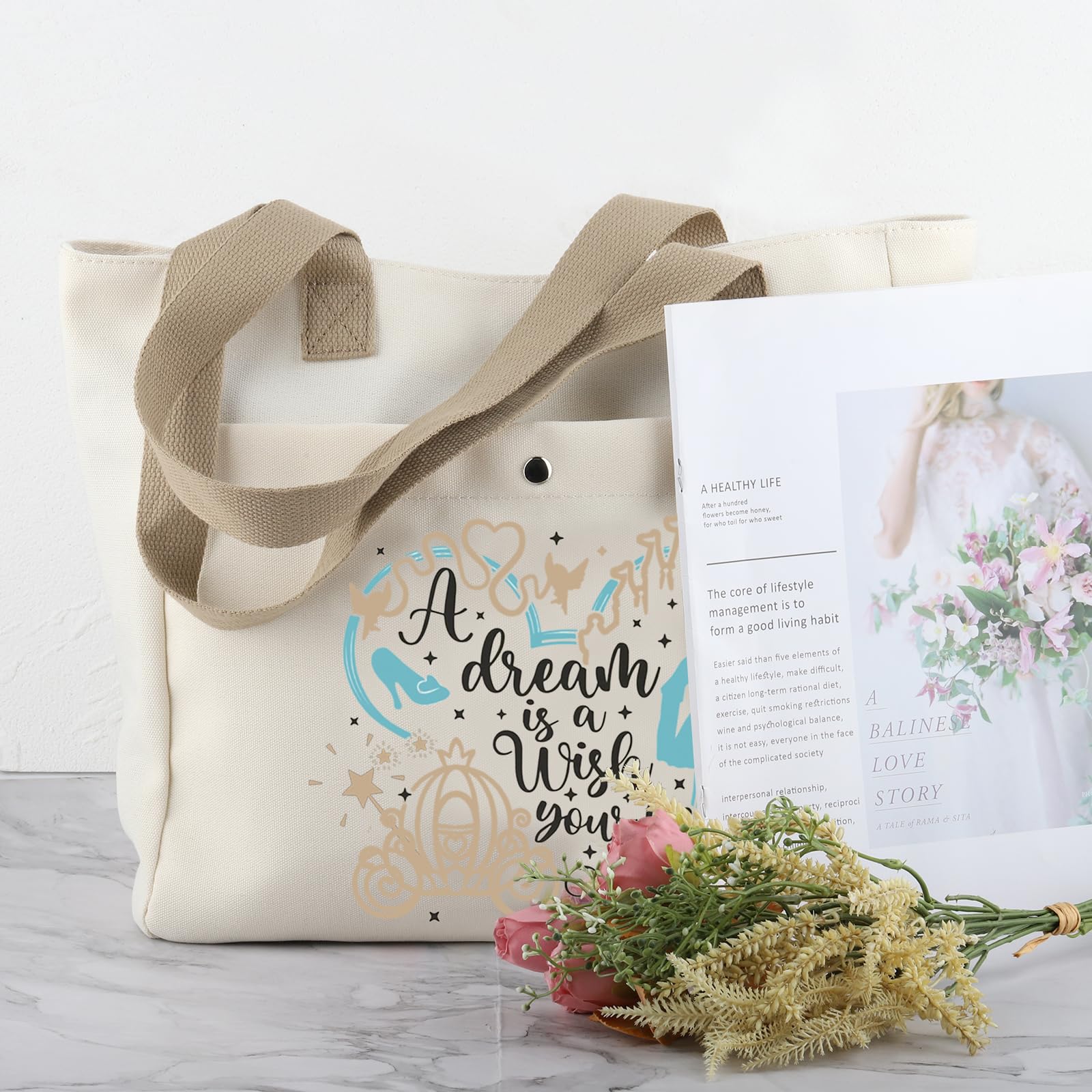 BDPWSS bolso de lona Cenicienta capacidad: espacio cómodo para cosméticos.