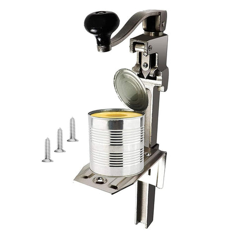 BeadChica abrelatas industrial con base de sujeción para uso estable en mesa.