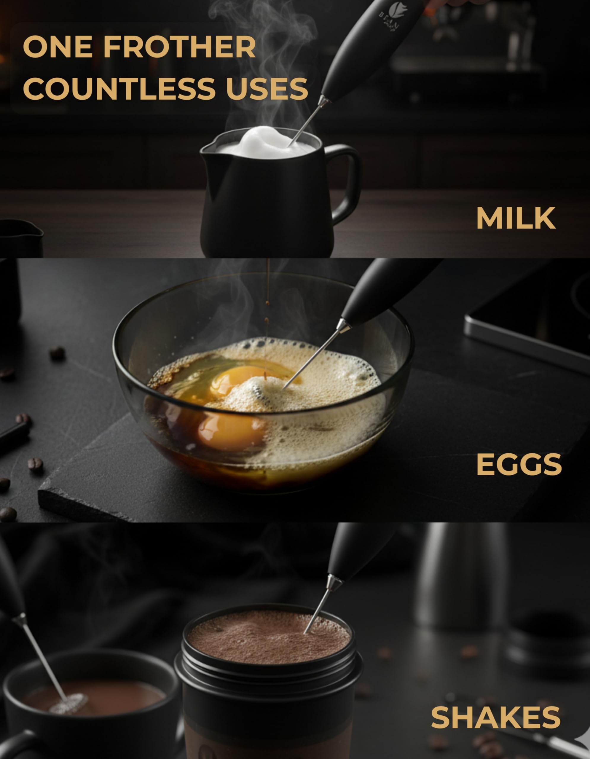 Bean Envy estilo barista para preparar bebidas calientes y frías en casa.