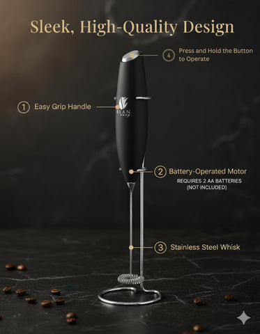 Bean Envy motor de 19,000 rpm para espumas consistentes en bebidas.