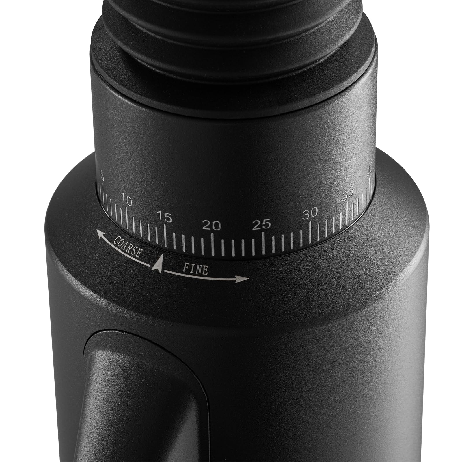 Beanglass T64 muestra el ajuste sin pasos para espresso preciso.