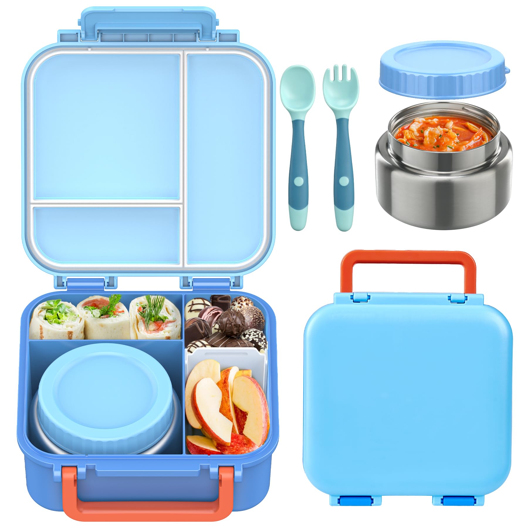 BEAQUEE lonchera para niños con termo de sopa 9 oz mantiene caliente.