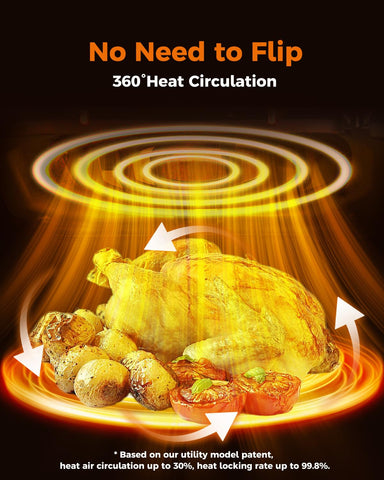 Bear Air Fryer, capacidad 6.4 Qt, ideal para 4–6 personas