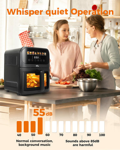Bear Air Fryer, control de temperatura 145–400°F