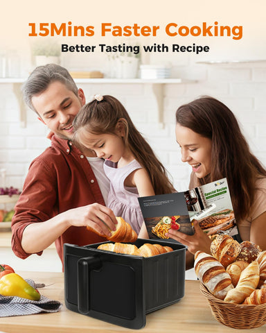 Bear Air Fryer, ventana de visualización para evitar sobrecocción
