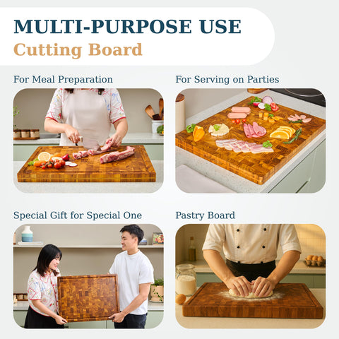 Tabla BEAR CHOP con ranura para jugos para evitar derrames en la encimera