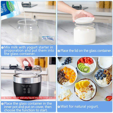 Bear Yogurt Maker funcionamiento automático para yogur sin complicaciones