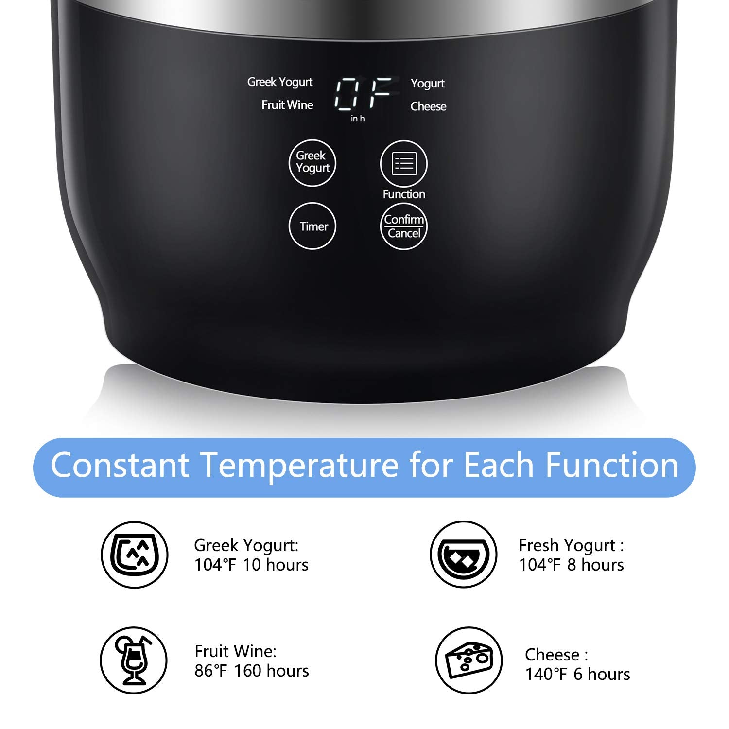Bear Yogurt Maker kit de accesorios incluido para empezar