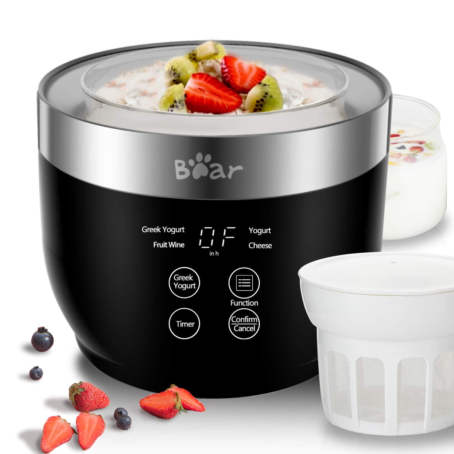 Bear Yogurt Maker olla de acero inoxidable 304 para yogur suave