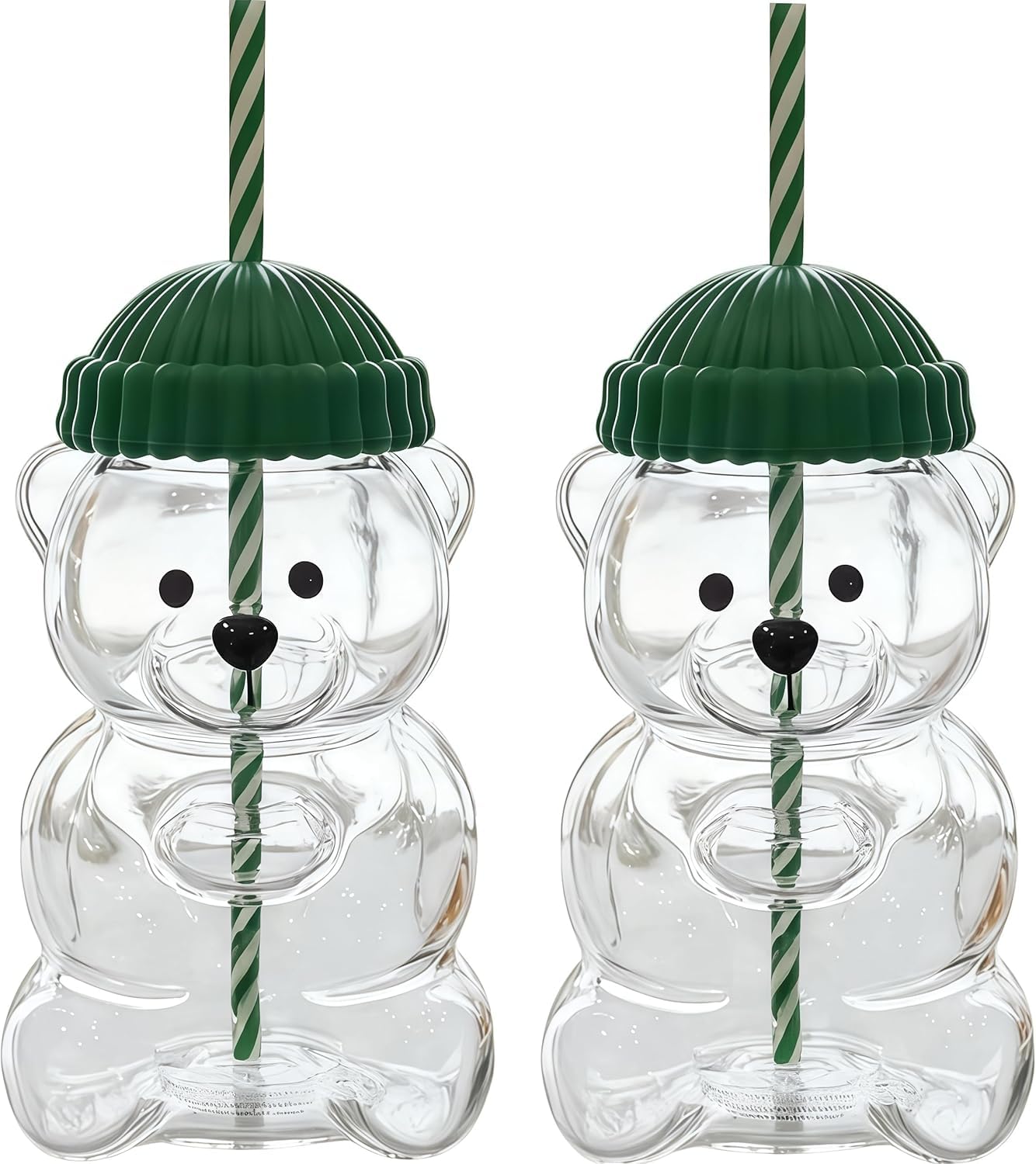 Bearista Cup con diseño 3D frontal, vidrio borosilicato, ideal para cafés y tés.