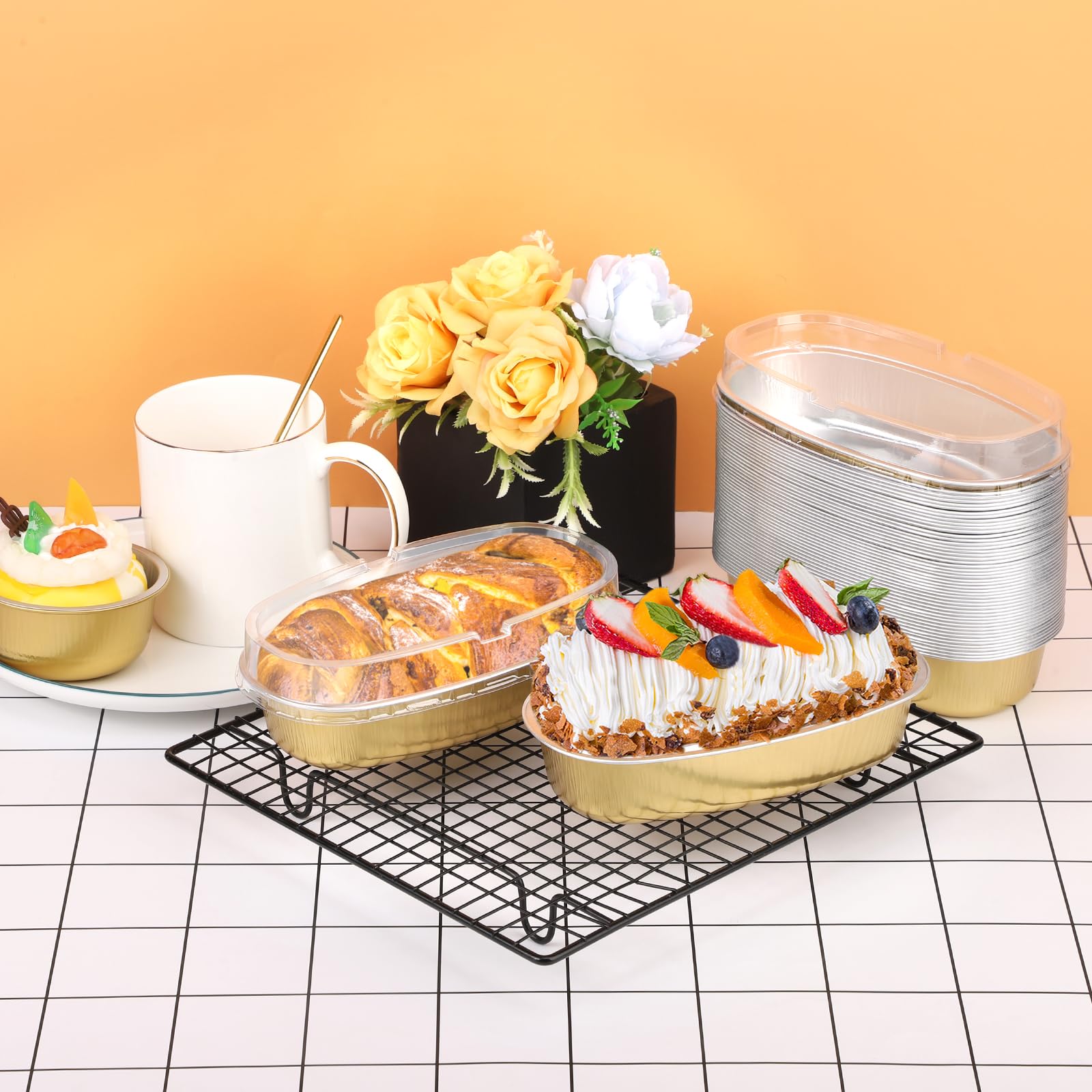 Beasea empaque desechable para postres, fácil almacenamiento y transporte.