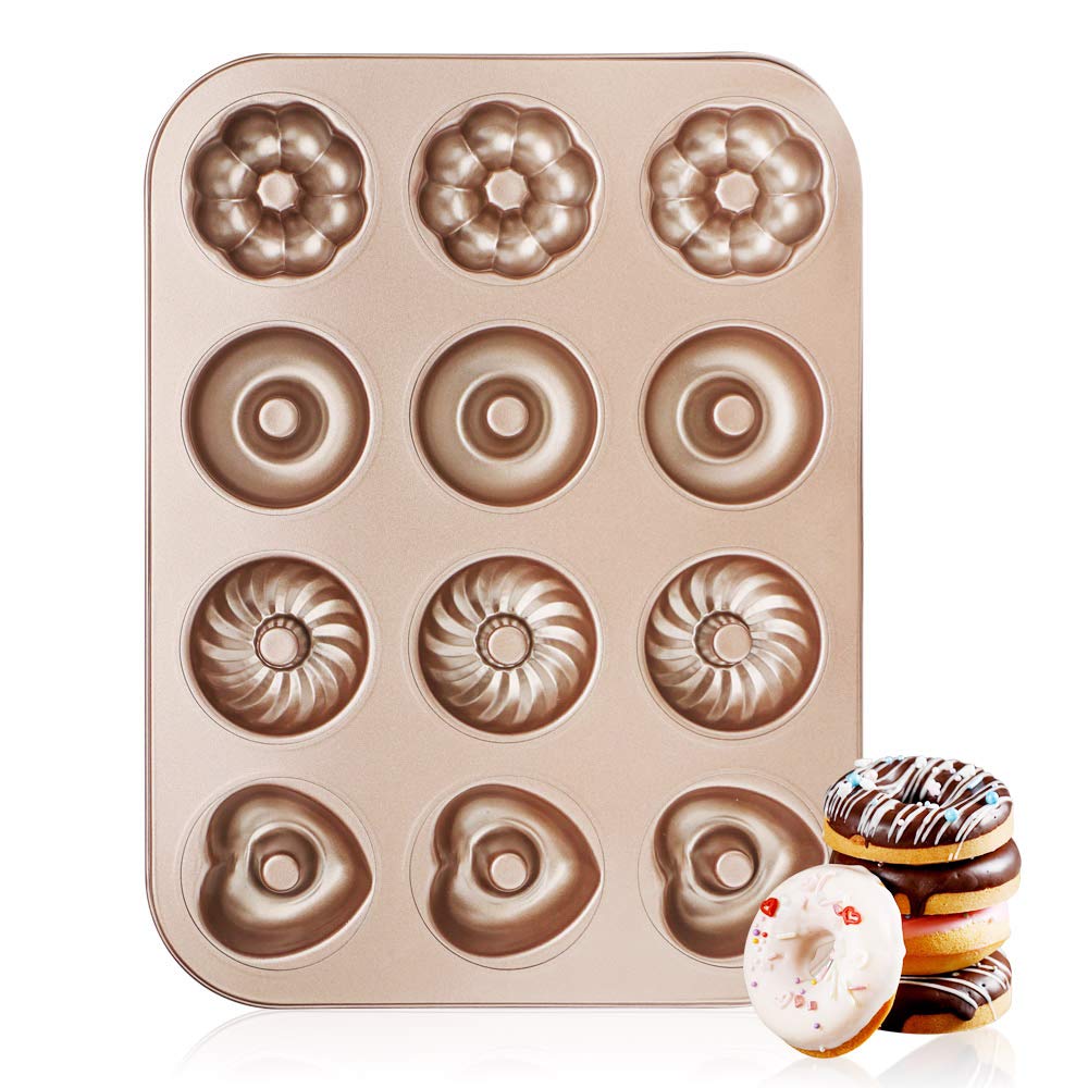 Beasea molde para donas 12 cavidades, formato normal, ideal para hornear en casa.
