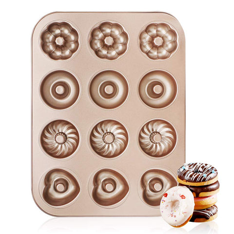 Beasea molde para donas 12 cavidades, formato normal, ideal para hornear en casa.