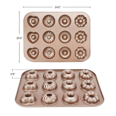 Beasea molde para donas con textura espiral, aporta detalle visual a cada porción.
