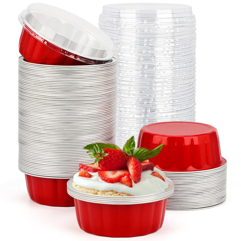 Beasea vaso ramekin frontal del paquete mostrando 100 unidades y beneficio presentación