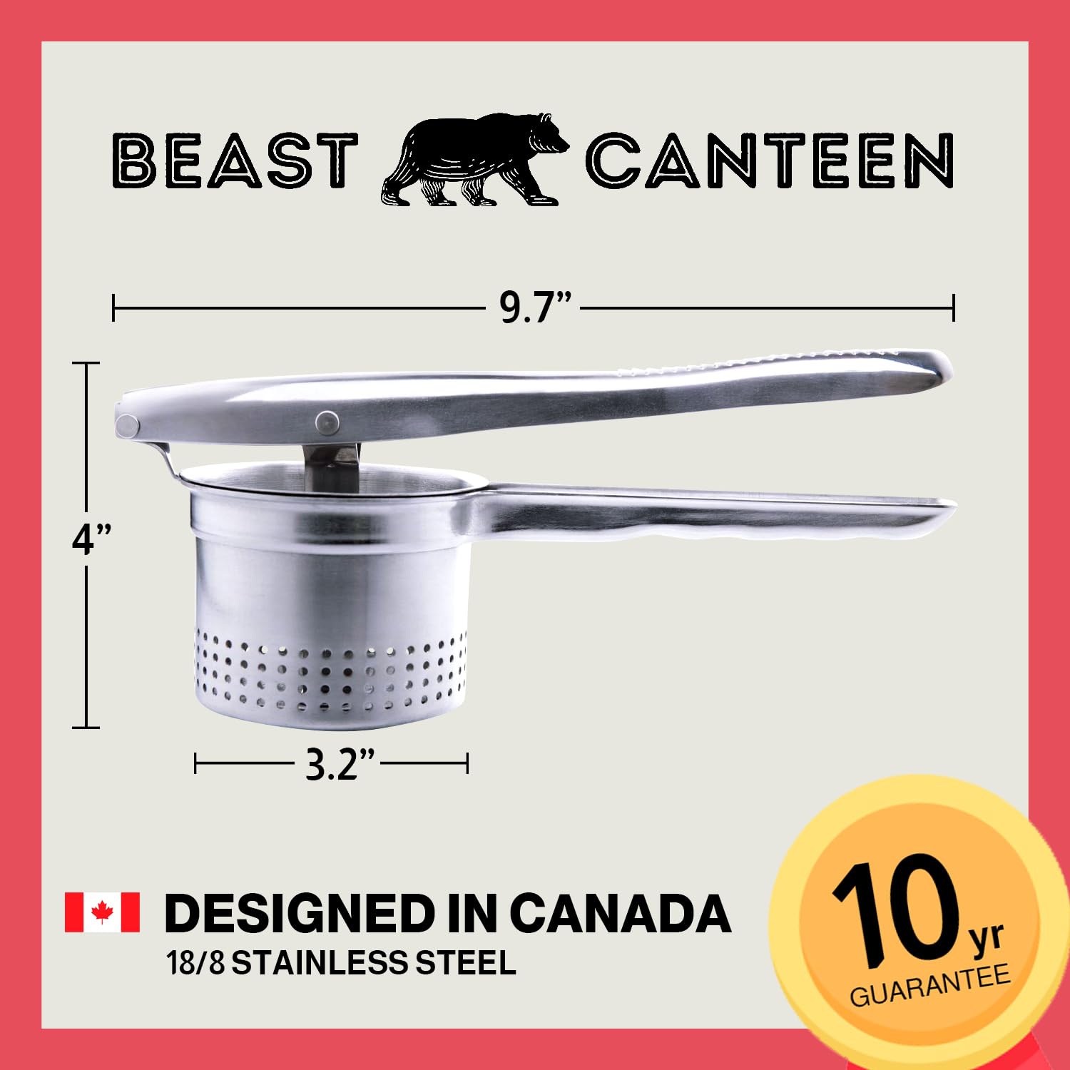 Beast Canteen Ricer Diseño Todo-en-uno con orificios laterales
