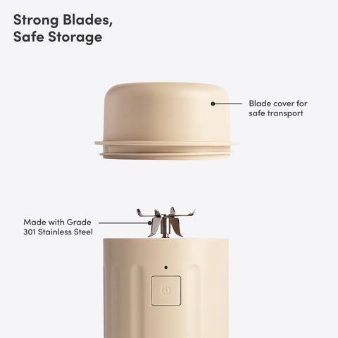 Beast GO: cuchillas de acero inoxidable para resultados suaves, incluso con hielo.