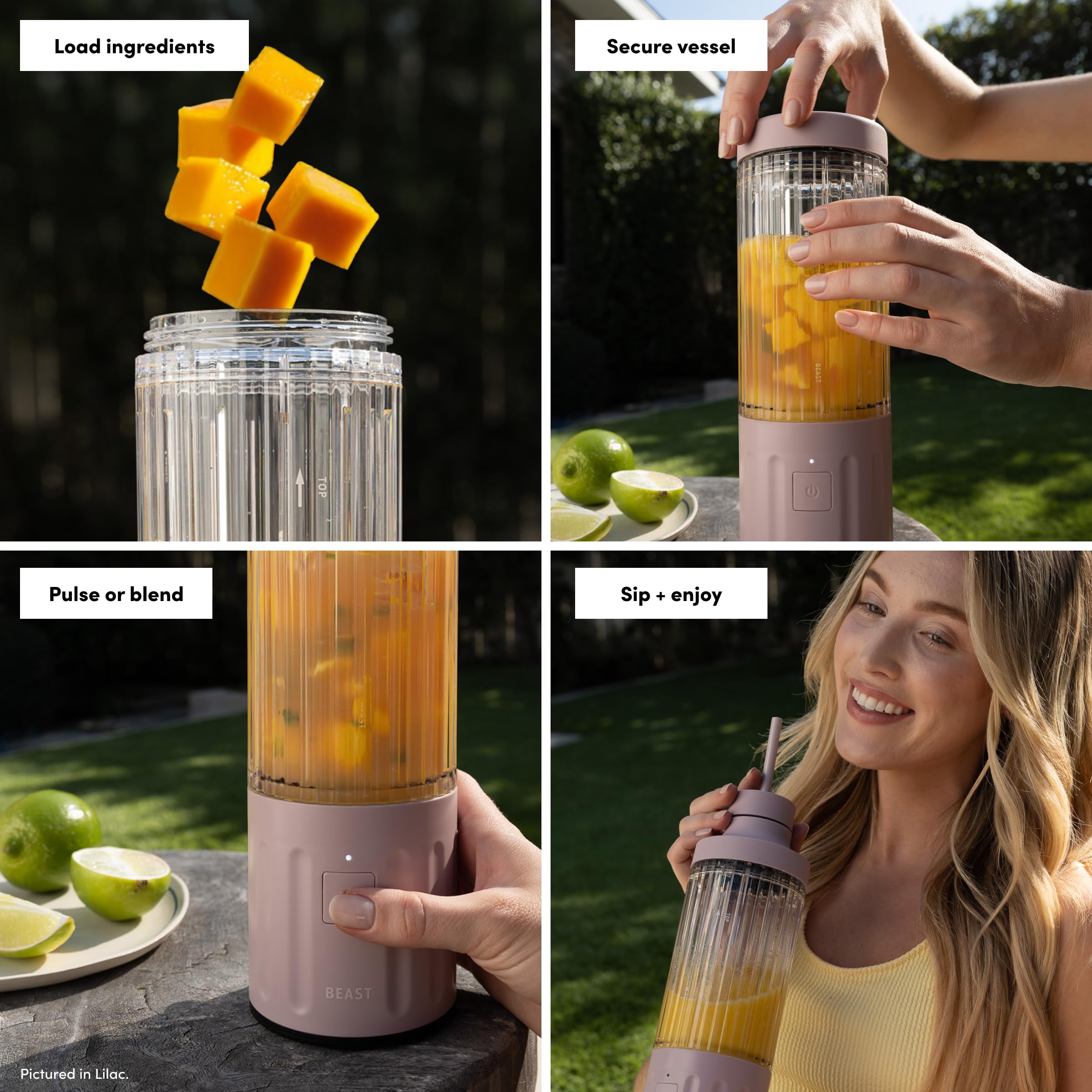 Beast GO: sistema de pajita para beber directamente del vaso con comodidad.