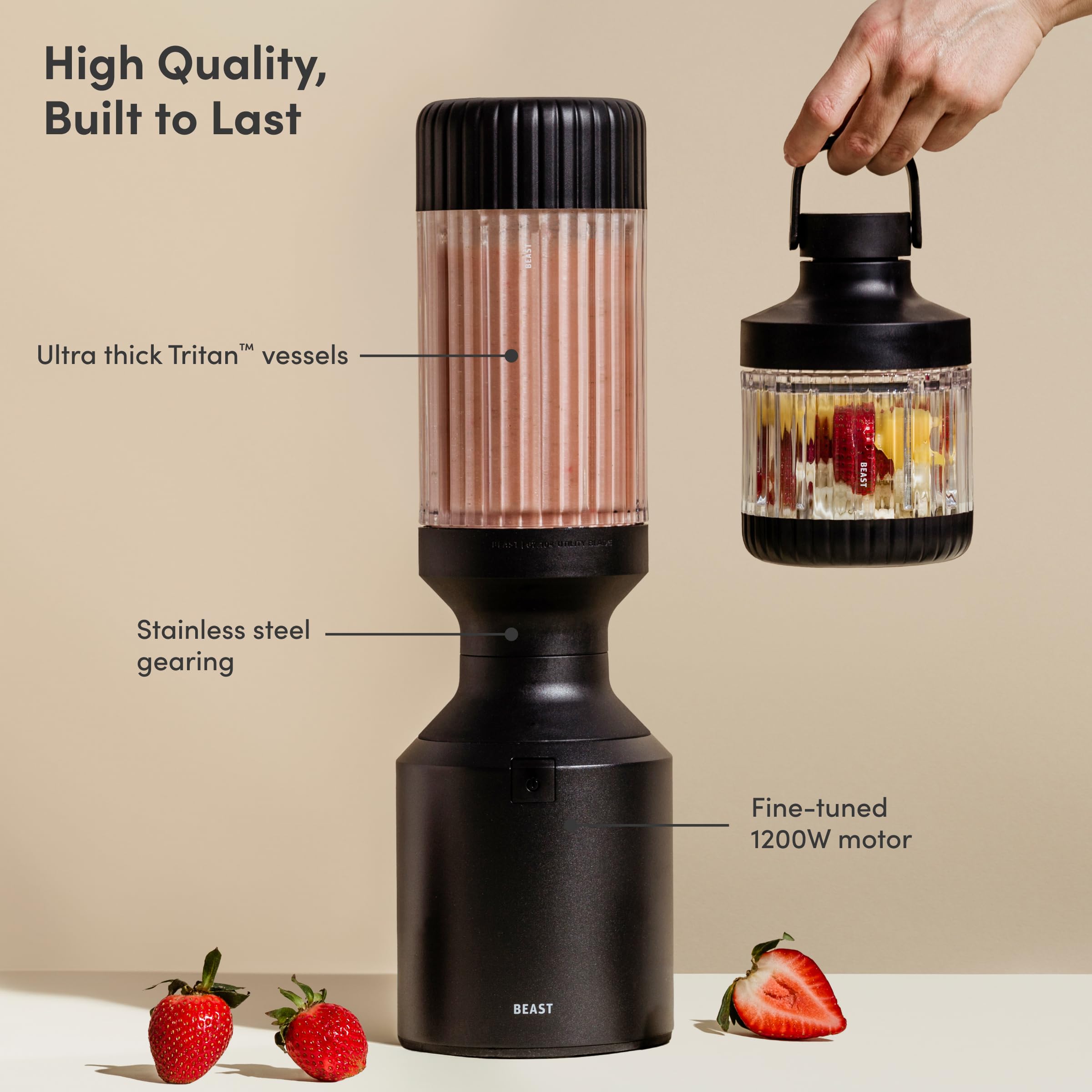 Beast Mega 1200 Plus vaso mezcla XL de 40 oz para lotes familiares