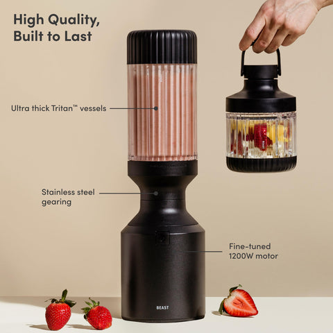 Beast Mega 1200 Plus vaso mezcla XL de 40 oz para lotes familiares