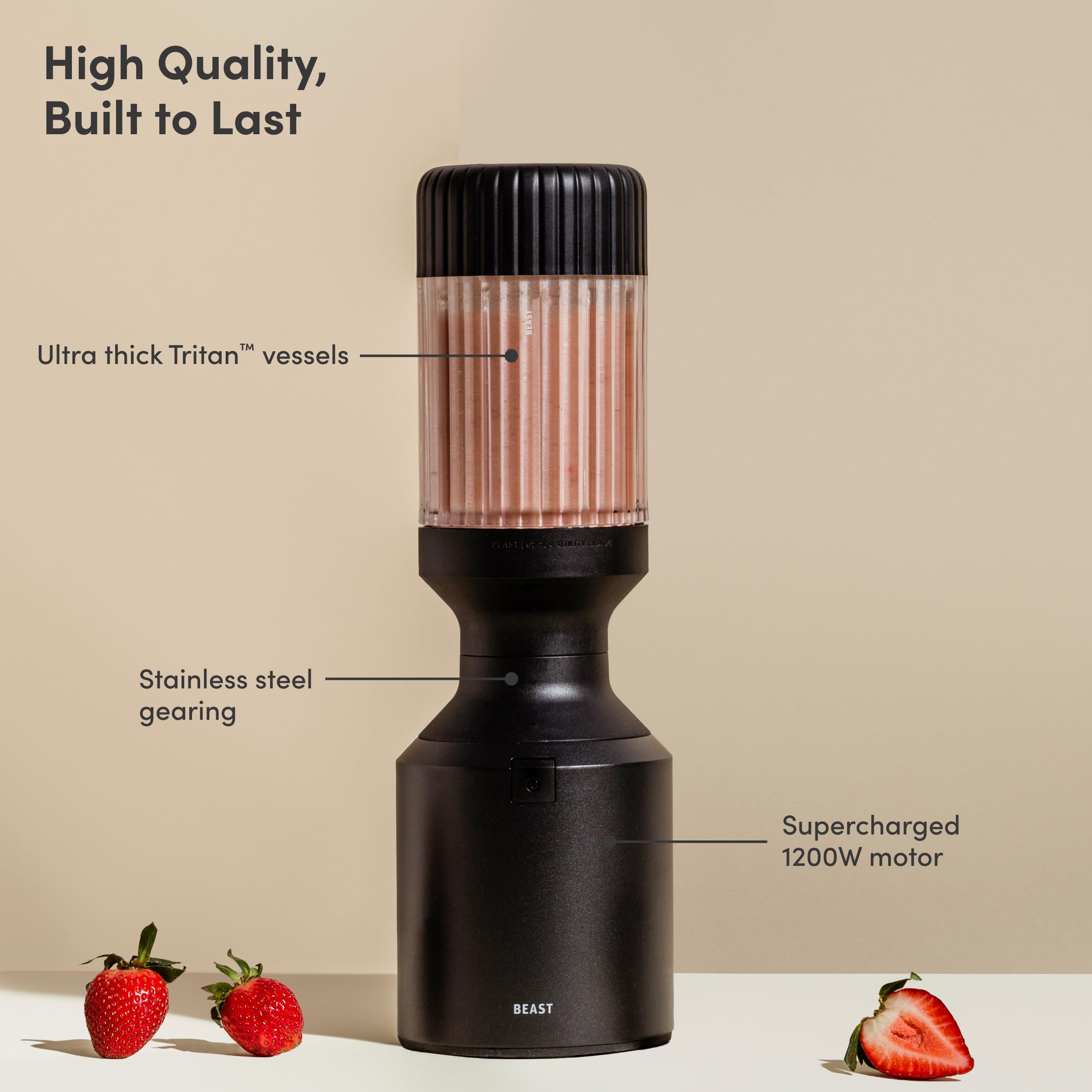 Cuchilla Beast Mega: afilada y duradera para mezclas consistentes.