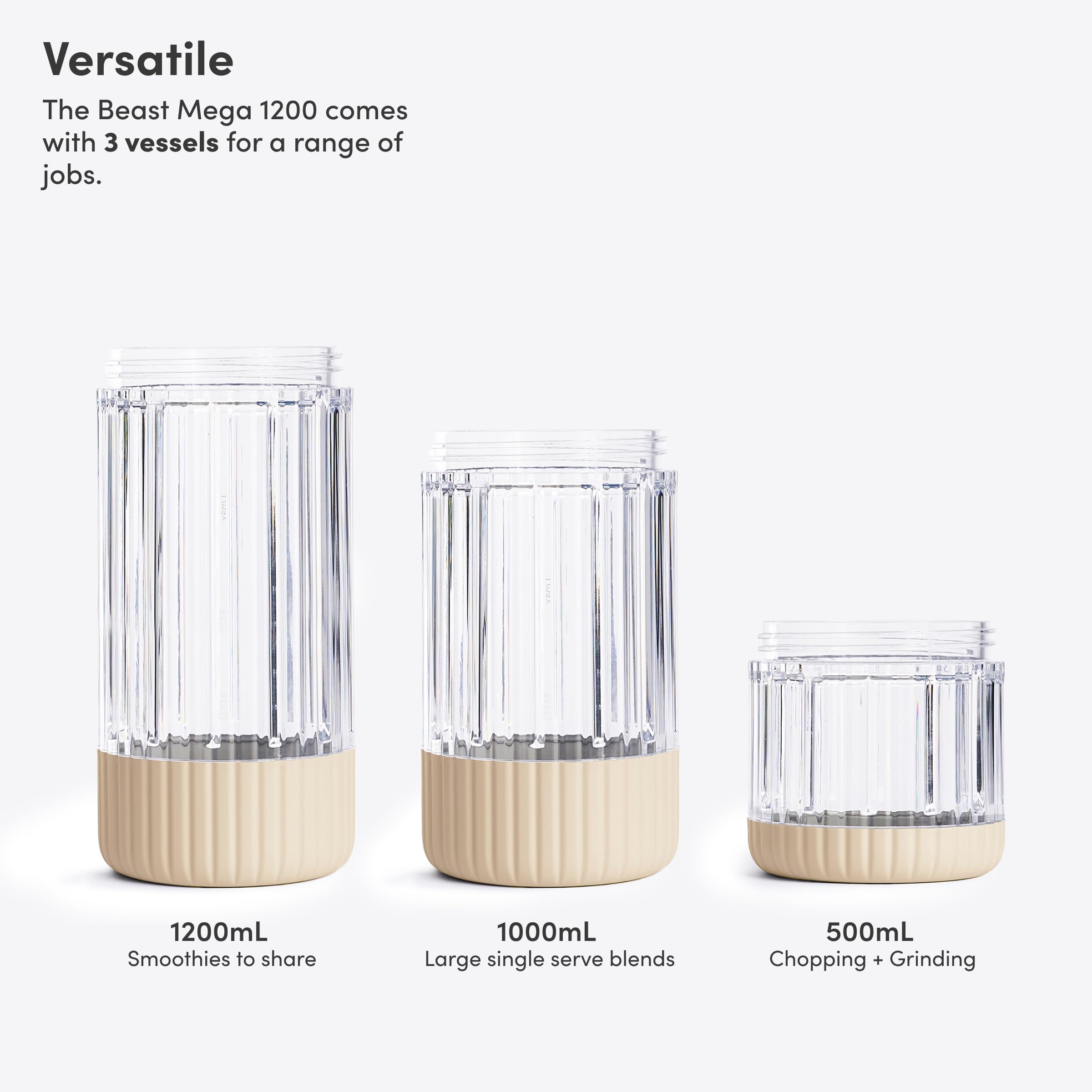Beast Mega: vaso de mezcla de 500 ml para batidos rápidos