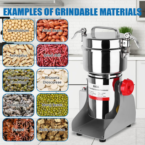 Beautiq molinillo eléctrico de grano 800 g, limpieza rápida para almacenamiento.