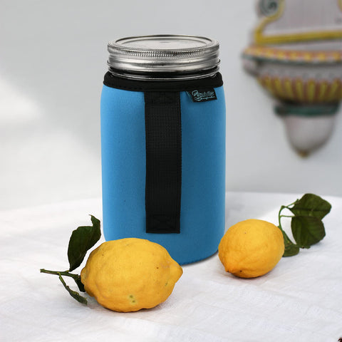 Beautyflier sleeve neopreno durable para tarro Mason 32oz con asa.
