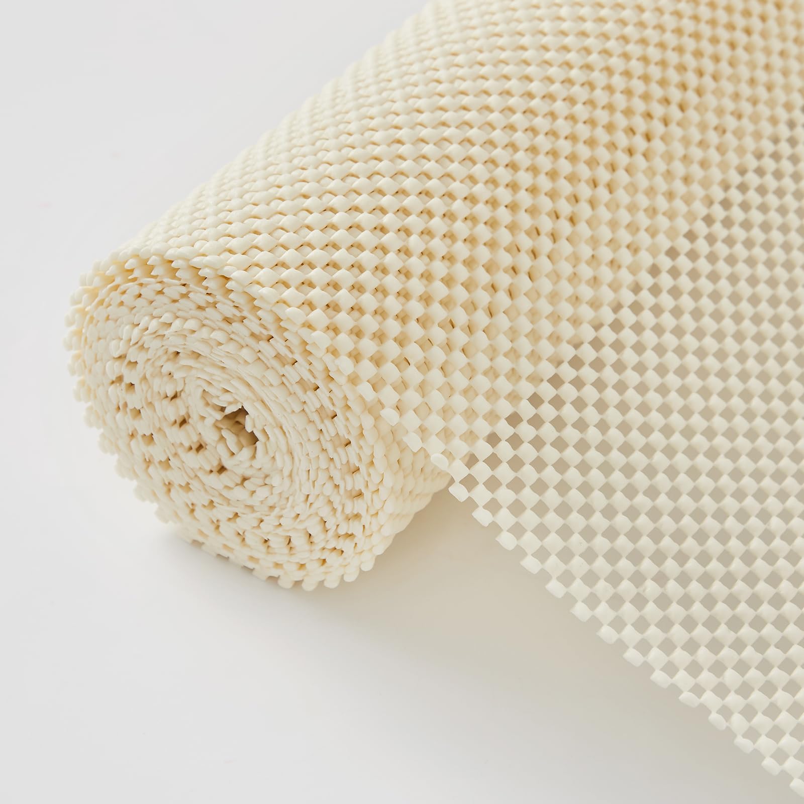 Beautysaid forro estante cocina crema blanco tejido, antideslizante y orden diario.