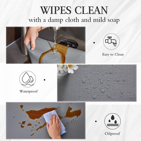 Forro Beautysaid para estante de pared gris, aporta aspecto ordenado.