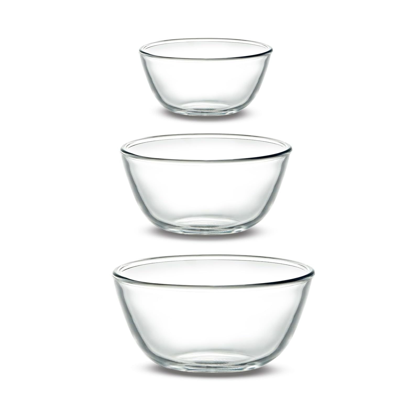 BECFISH tazones de vidrio borosilicato para mezclar con claridad