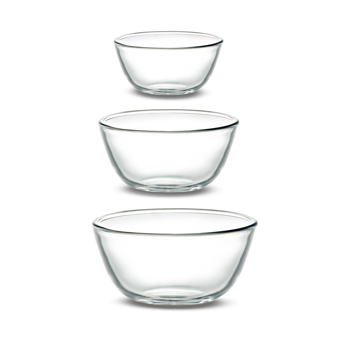 BECFISH tazones de vidrio borosilicato para mezclar con claridad