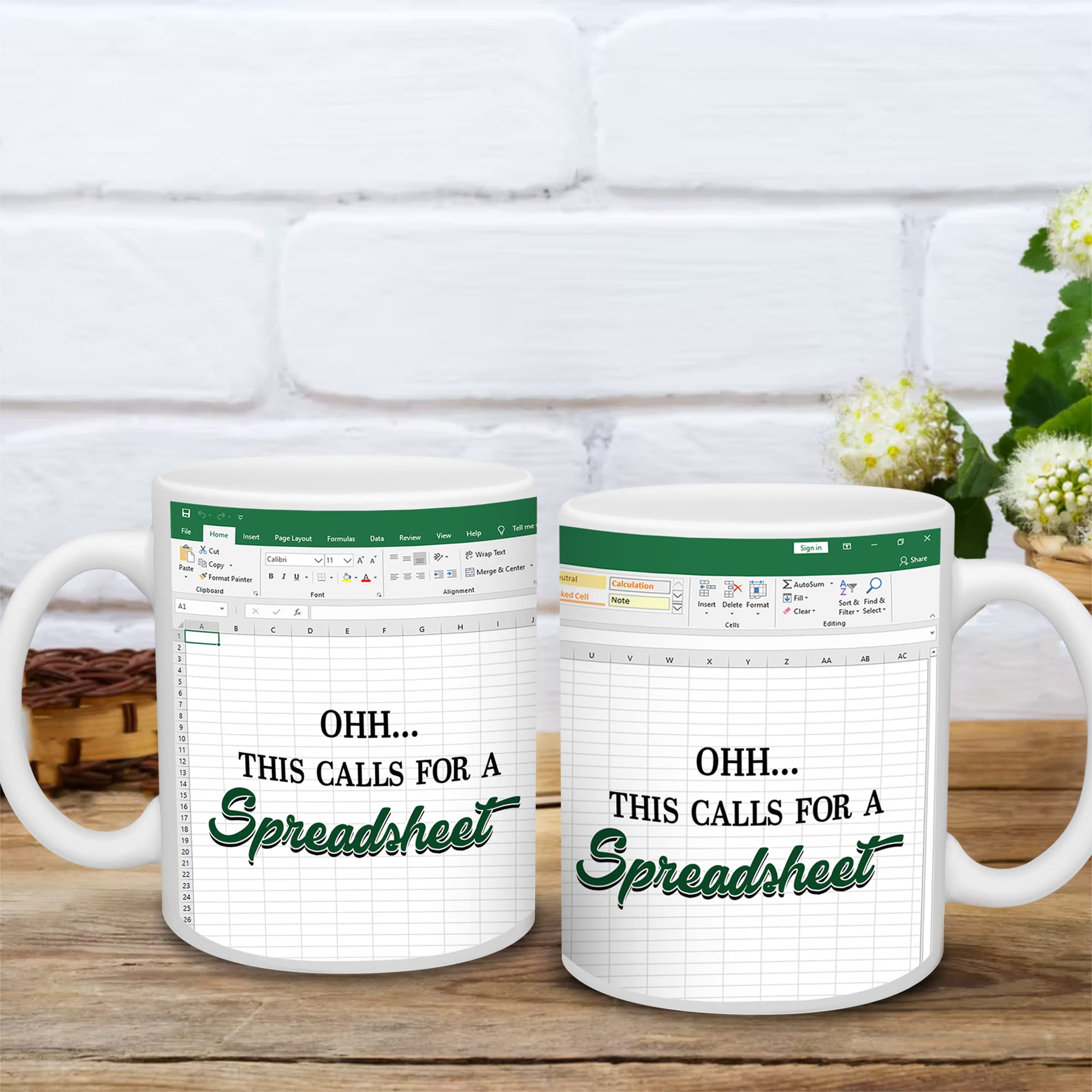 BECHUSKY Taza con impresión resistente para bebidas calientes o frías.