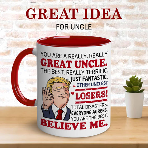 Taza cerámica BECHUSKY para tío, acabado suave y duradero para uso diario.