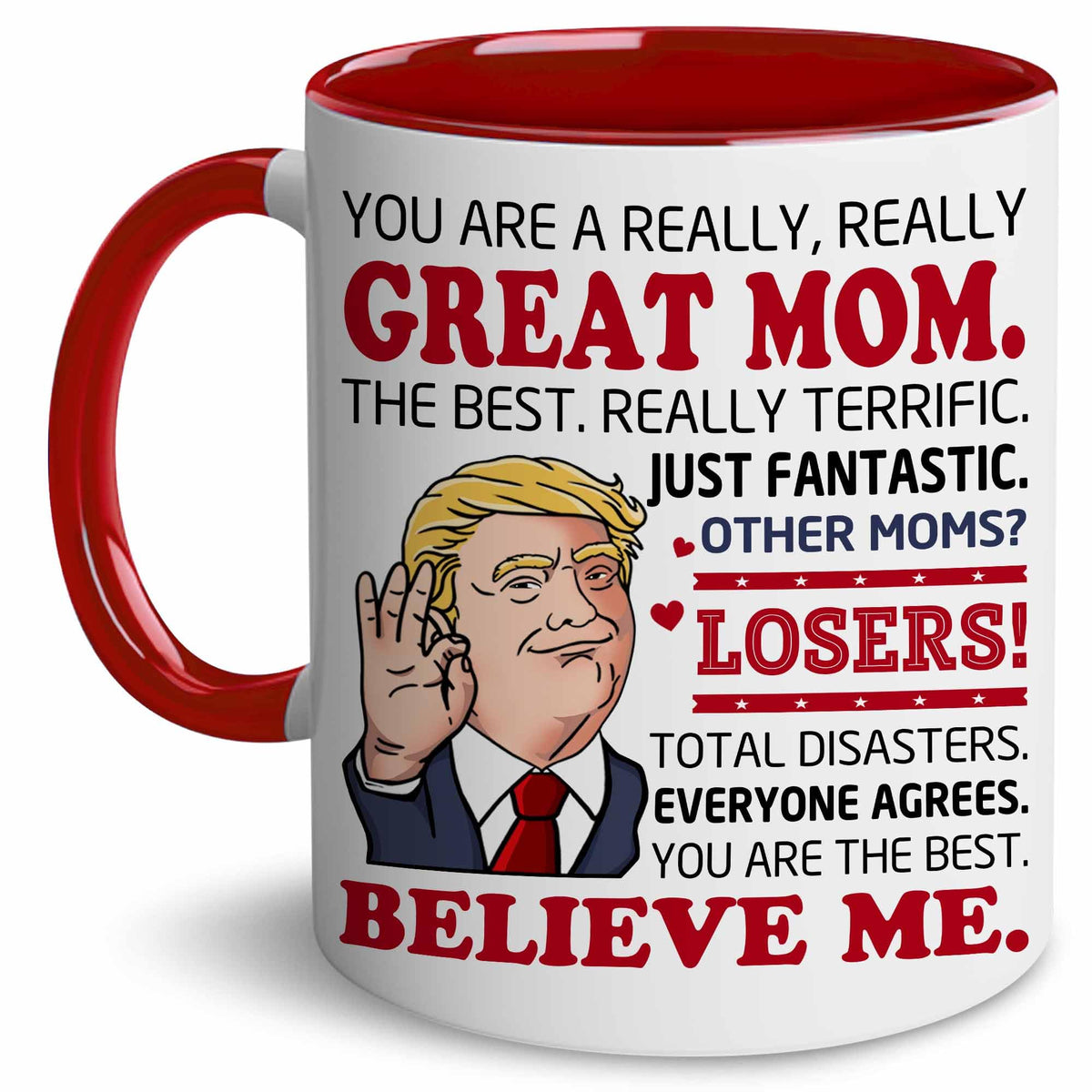 Taza BECHUSKY para mamá con corazón, ideal para café matutino.