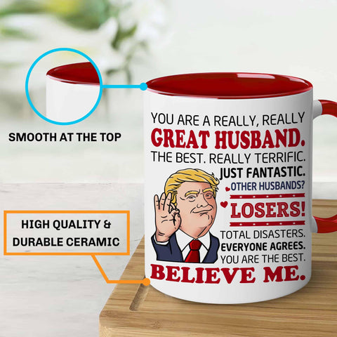 BECHUSKY Taza Valentín para esposo, ideal para momentos de café compartido