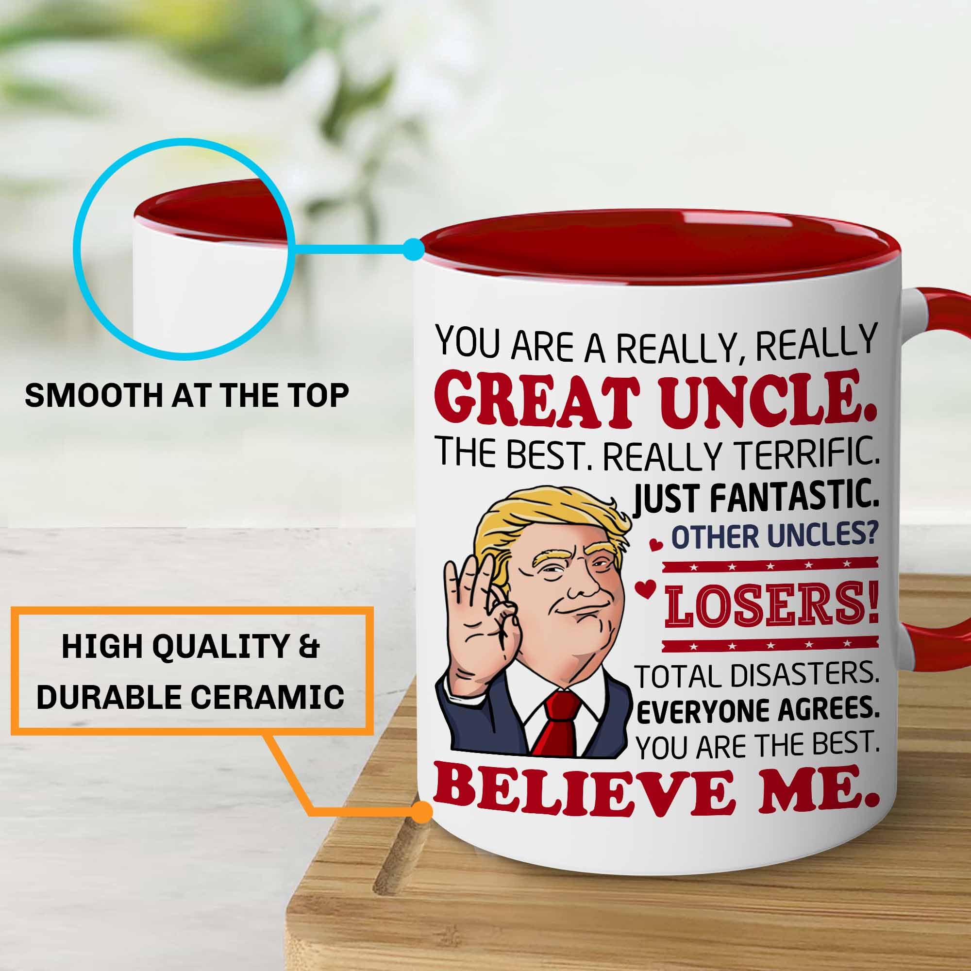 Taza BECHUSKY para cumpleaños de tío, regalo memorable con mensaje único.