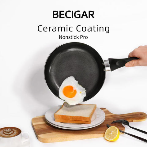 BECIGAR accesorios espátula y cucharón cerámico: útiles para freír y servir.