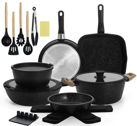 becigar juego 23 piezas ollas cerámicas para cocinar de forma uniforme