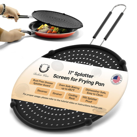 Beckon Ware escudo salpicaduras para sartén 11 pulgadas protege la encimera