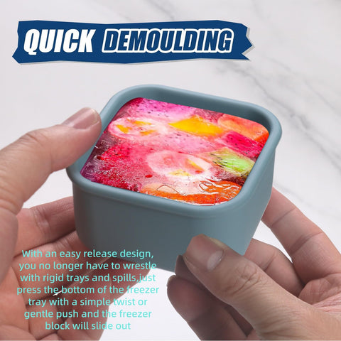 Becokit sin BPA bandeja congelar azul, opción sostenible y reutilizable.