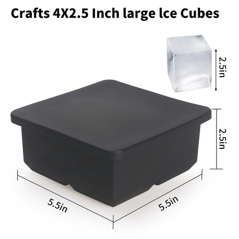 Becokit bandeja hielo silicona negra apilable para bebidas frías