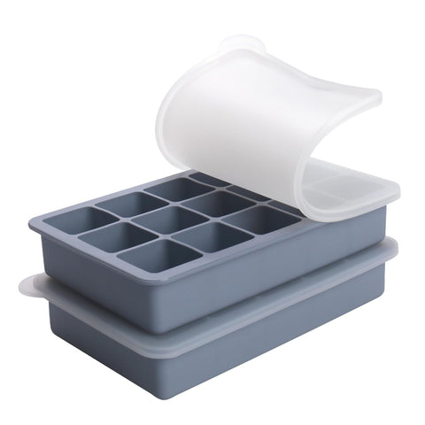 BECOKIT moldes de silicona 2 cucharadas, azul, liberación fácil para porciones rápidas