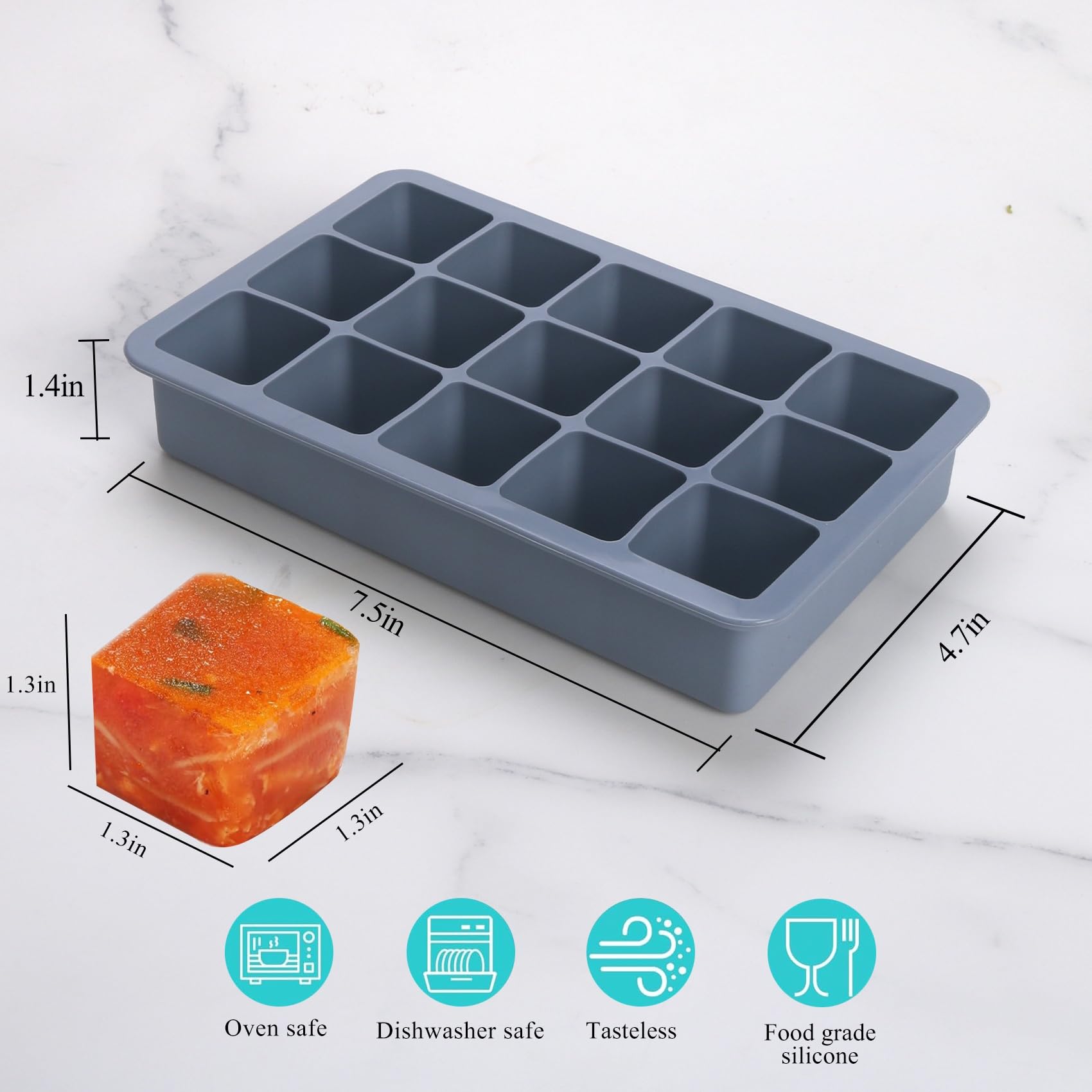 BECOKIT versátil, cubitos de hielo, purés y salsas pequeñas en un molde