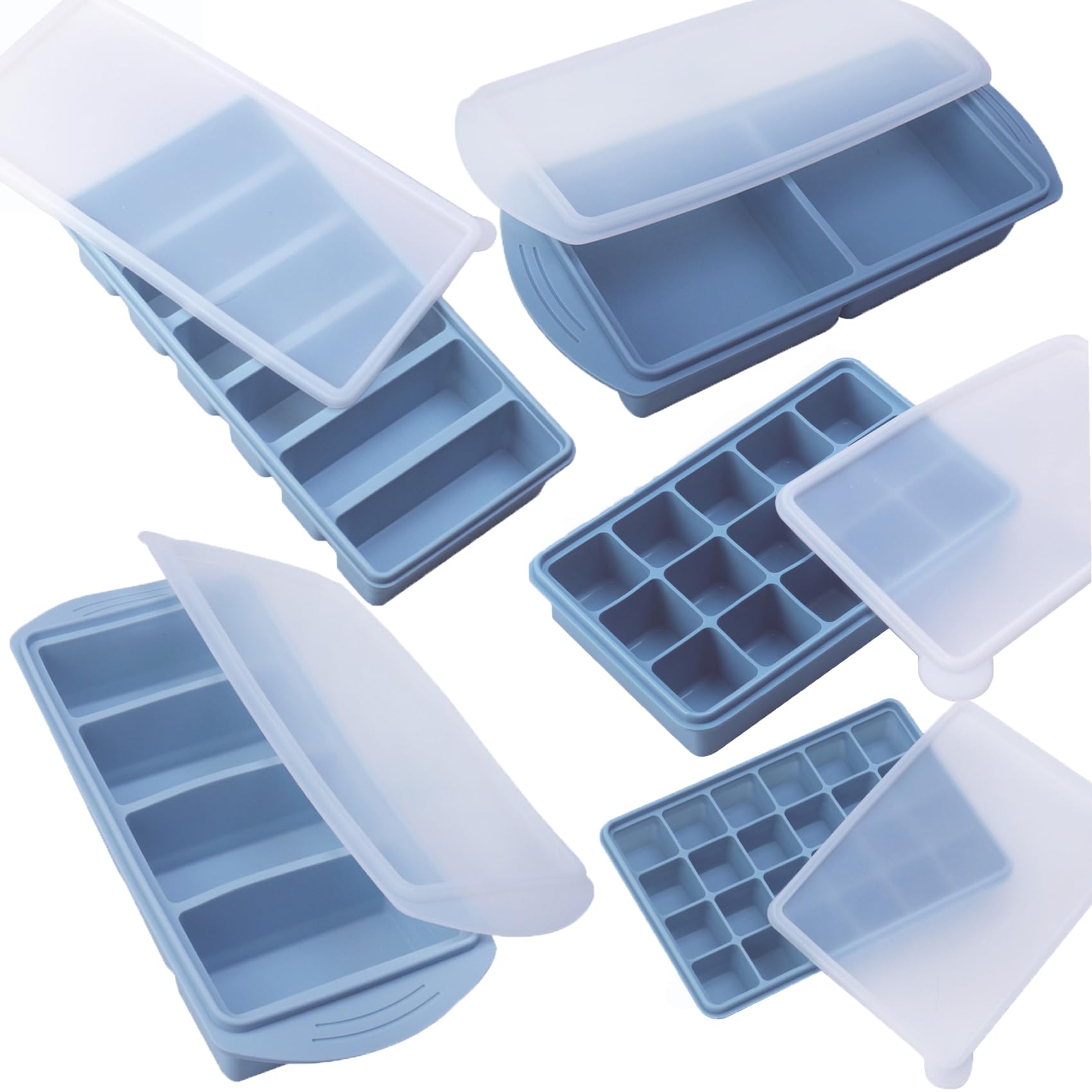 BECOKIT molde congelar 2 tazas azul: liberación fácil y porciones grandes