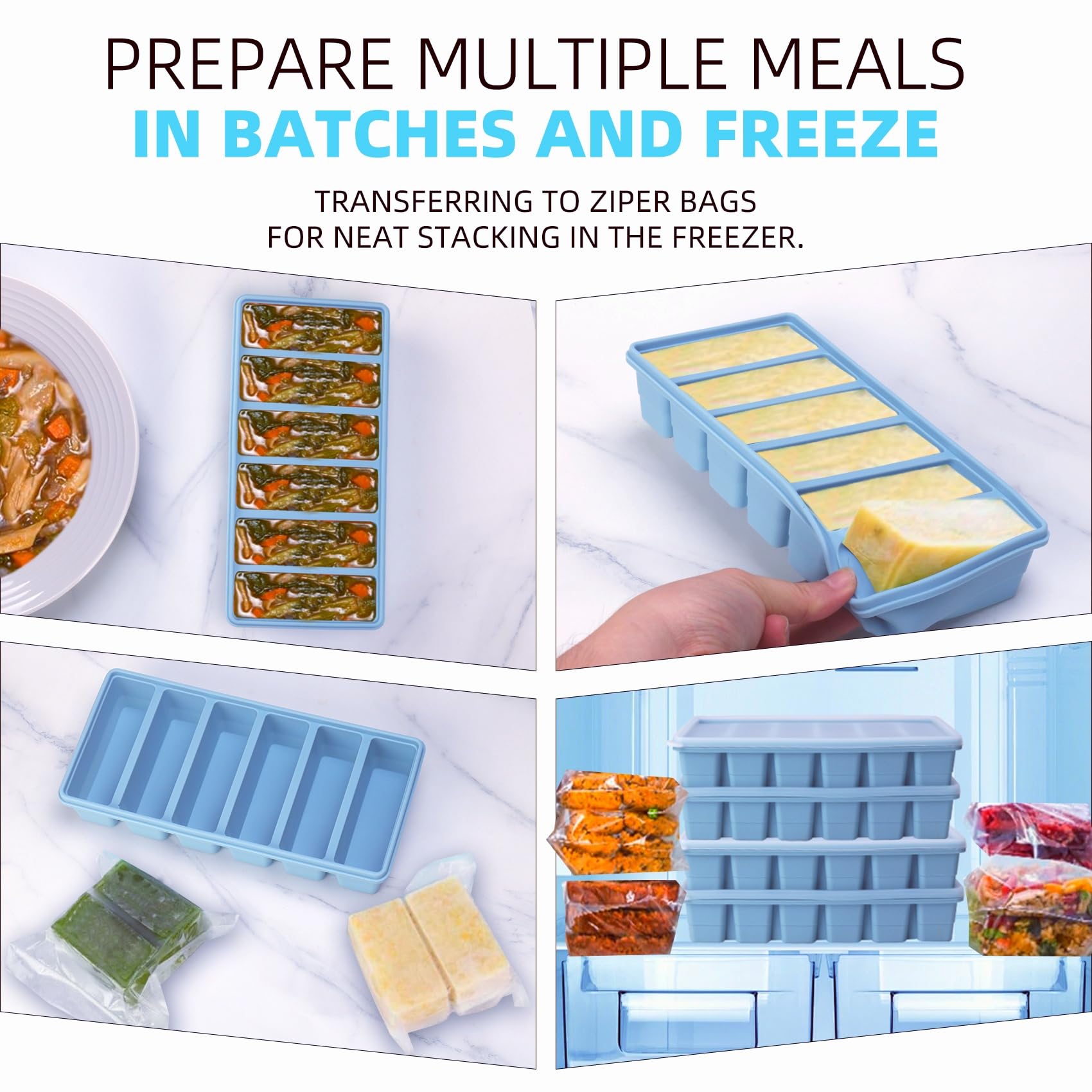 Becokit pack 2 azul reutilizable para múltiples usos en congelación.